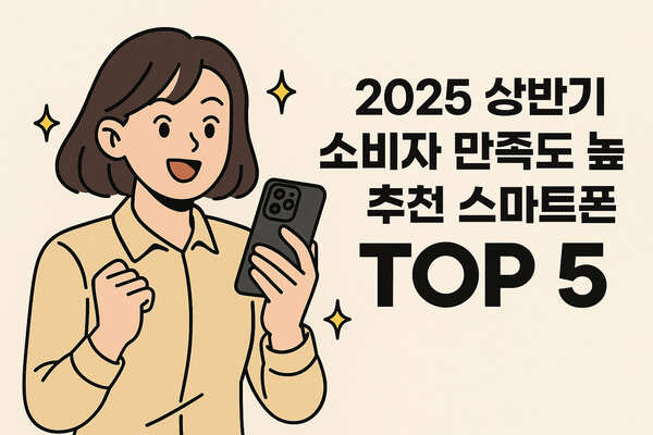 2025년 상반기 소비자 만족도 높은 추천 스마트폰 TOP 5-본문 이해를 돕기위한 생성형이미지