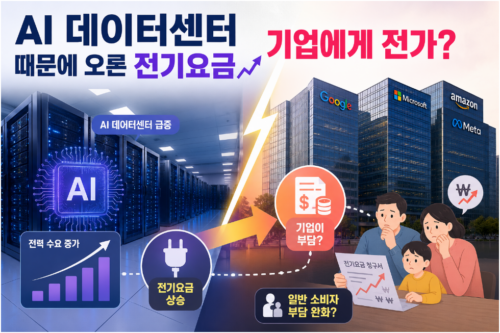 AI 데이터센터 때문에 오른 전기요금  기업에게 전가?